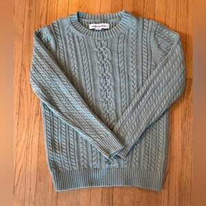 Green cotton cable women’s sweater-m